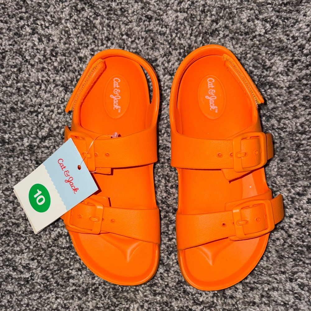 Cat & Jack Vibrant Orange Kids Sandals